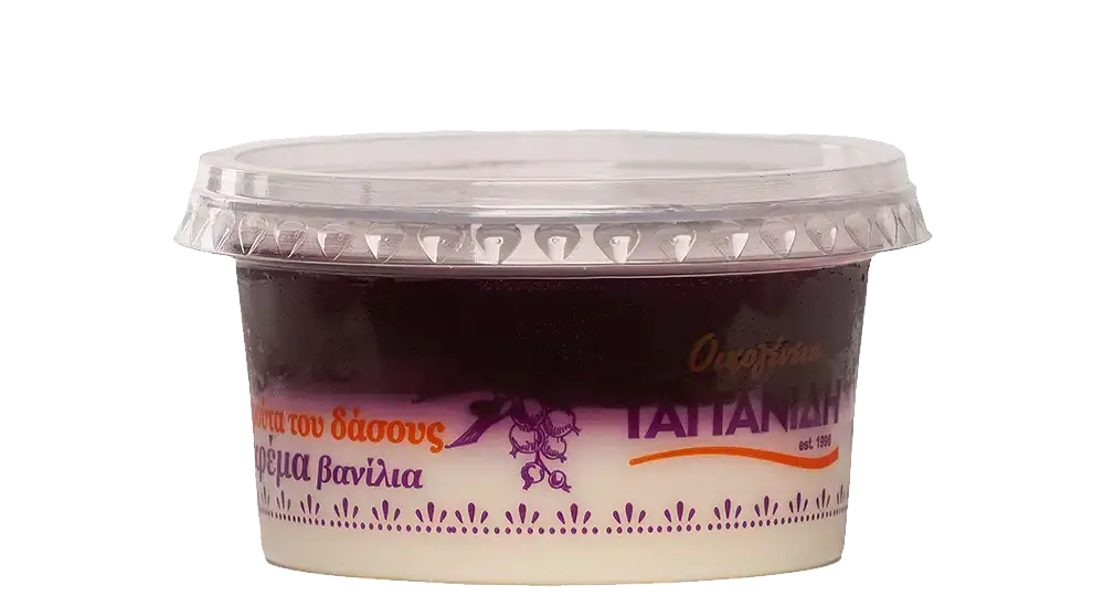 Κρέμα Βανίλια με Ζελέ Φρούτα του Δάσους 180gr 1,6%